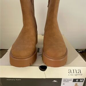 a.n.a Women's Cognac Combat Boots